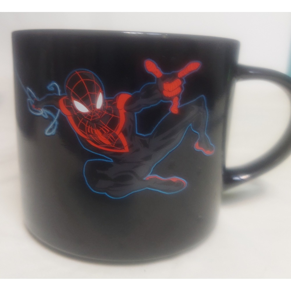 Zak! Marvel Miles Morales Mug Coffee Cup Spider-Man Logo Black Ceramic